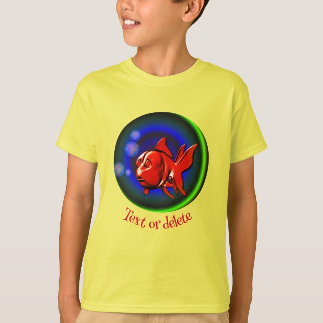 Abstract Funny Red Goldfish Personalized  T-Shirt (Front)