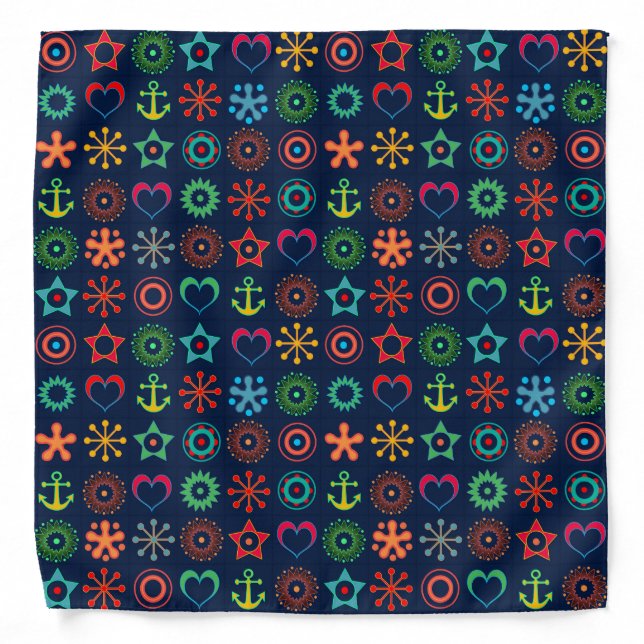 Abstract, funny, shapes bandana (Front)