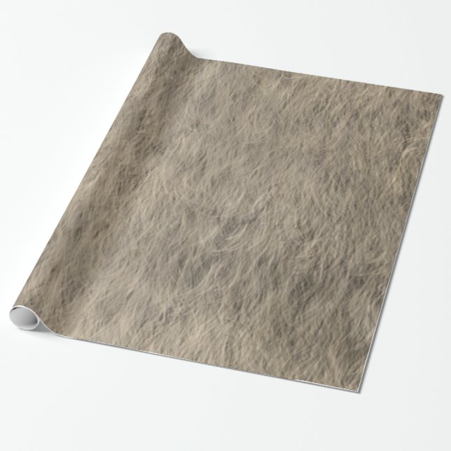 Abstract Fur Texture -Beige Wrapping Paper (Unrolled)