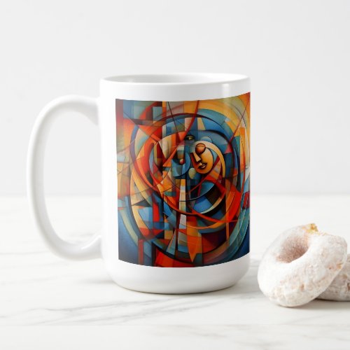  Abstract Fusion Artistic Ceramic Mug Coffee Mug