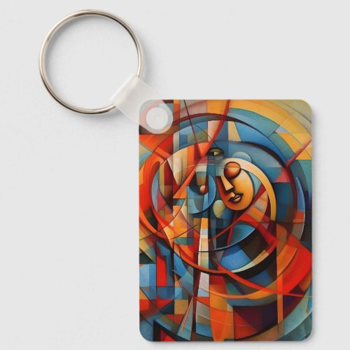  Abstract Fusion Artistic Keychain Keychain