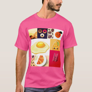 Abstract Fusion – Egg, Ice, Ladder & Coffee  T-Shirt