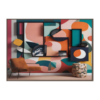 Abstract Fusion: Wall Art Dynamic Composition