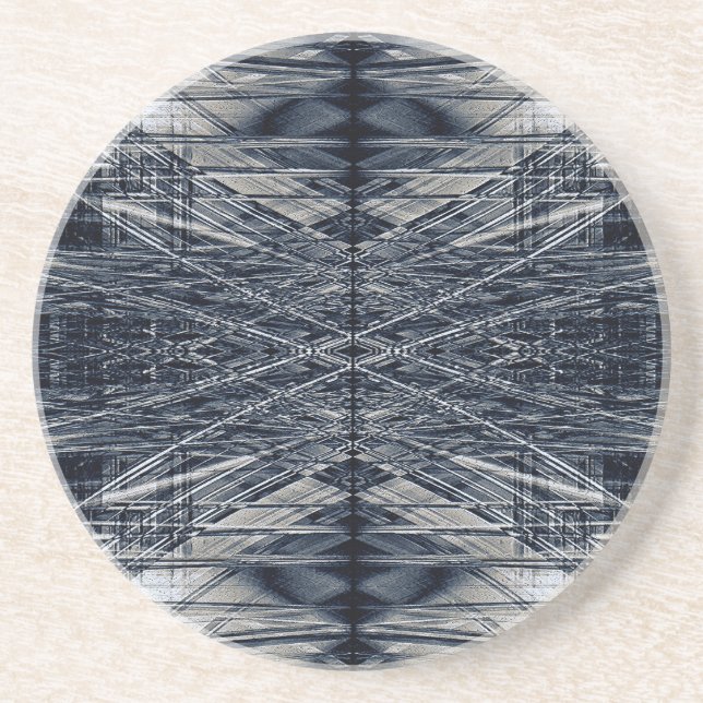Abstract futuristic pattern coaster (Front)