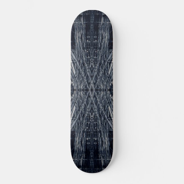 Abstract futuristic pattern skateboard deck (Front)