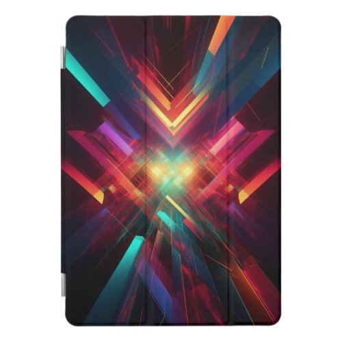 Abstract Futuristic Sci_Fi Colorful Geometric iPad Pro Cover