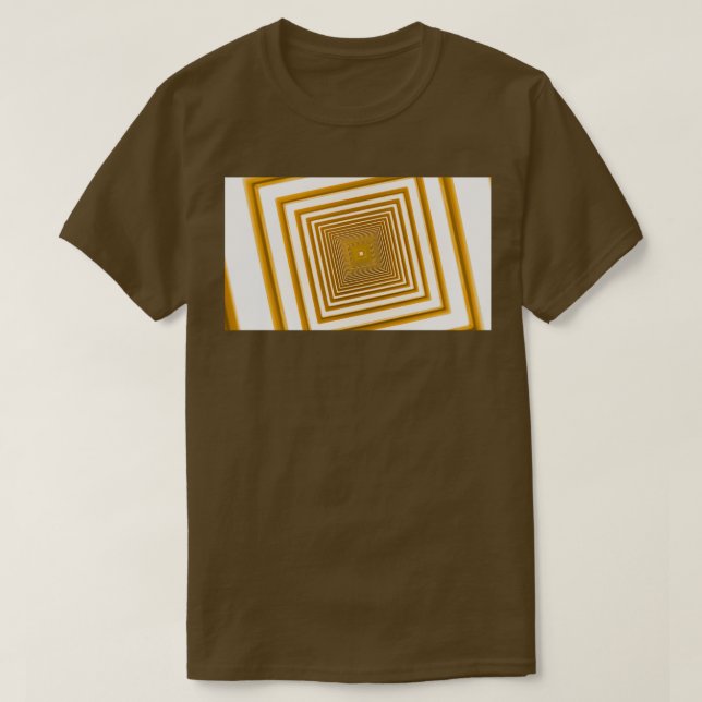 abstract futuristic square yellow corridor T-Shirt (Design Front)