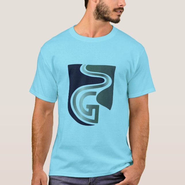 Abstract G Letter Modern Minimalist T-Shirt (Front)