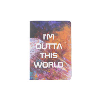 Abstract Galaxy Birth Painting  Passport Holder
