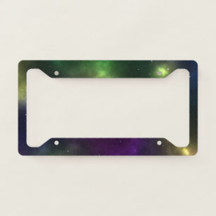Abstract Galaxy Constellations Digital Art: I License Plate Frame