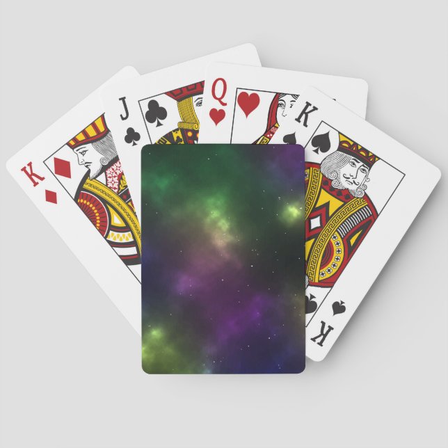 Abstract Galaxy Constellations Digital Art: I Poker Cards (Back)