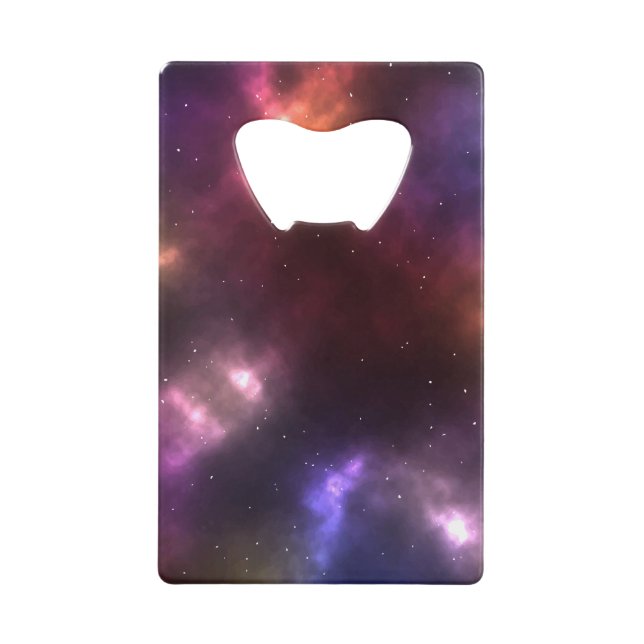 Abstract Galaxy Constellations Digital Art: II Credit Card Bottle Opener (Front)