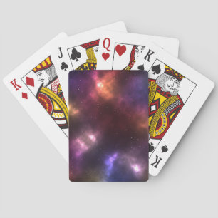 Abstract Galaxy Constellations Digital Art: II Poker Cards