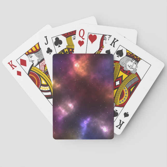Abstract Galaxy Constellations Digital Art: II Poker Cards (Back)