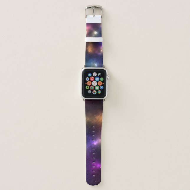 Abstract Galaxy Constellations Digital Art: V Apple Watch Band (Front)