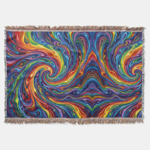 Abstract Galaxy Nebula Swirl Rainbow Blankets