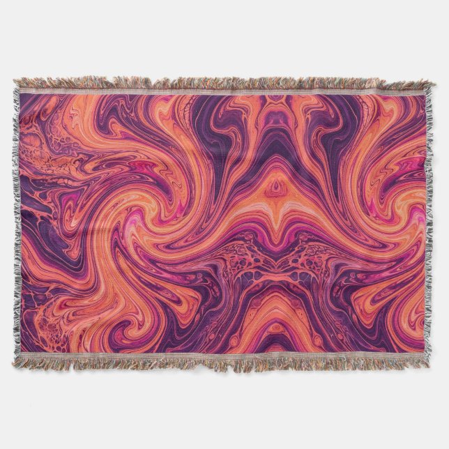 Abstract Galaxy Sunset Orange Nebula Blankets (Front)