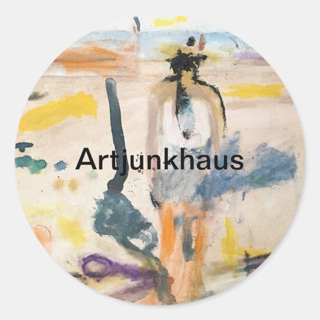 Abstract Galveston Texas Jeff Hankamer Artjunkhaus Classic Round Sticker (Front)