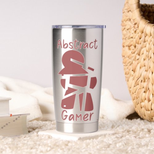 Abstract Gamer Fun Broken Meeple Gamer Theme Insulated Tumbler