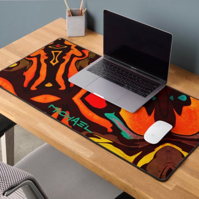 Abstract Gamer Fun Multicolored Modern Desk Mat (Creator Uploaded)