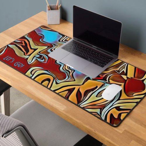 Abstract Gamer Unique Modern Colorful Quote Desk Mat