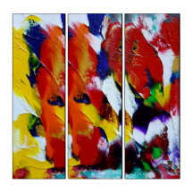 Abstract Garden AcryliPrint®HD Triptych Wall Art