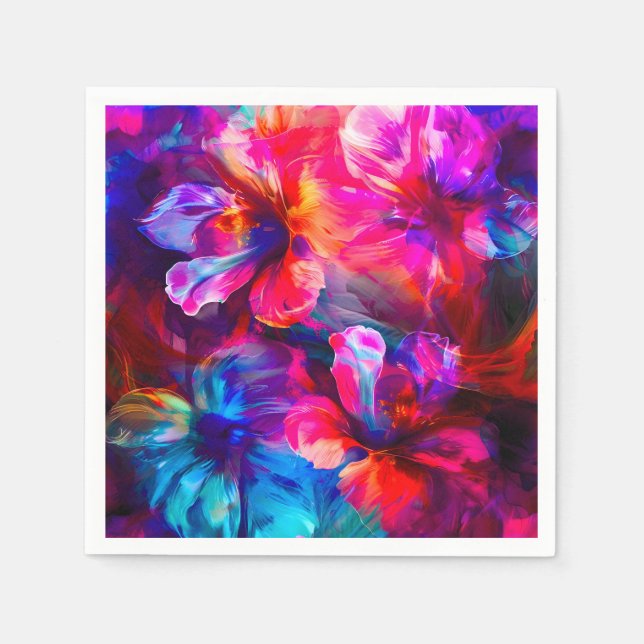 Abstract Garden Bloom Napkins (Front)