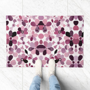 Abstract Garden Blossoms — Modern Art Elegance Doormat