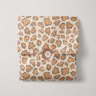Abstract Garden Confetti Pattern Muted Apricot Tissue Paper