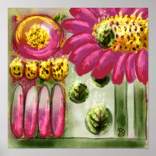 Abstract Garden, Digital Painting Poster (Front)