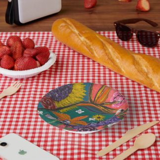 Abstract Garden Paper Bowls