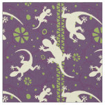 Abstract Gecko Cactus Ethnic Purple Pattern Fabric