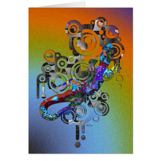 abstract Gecko Cards (Front)