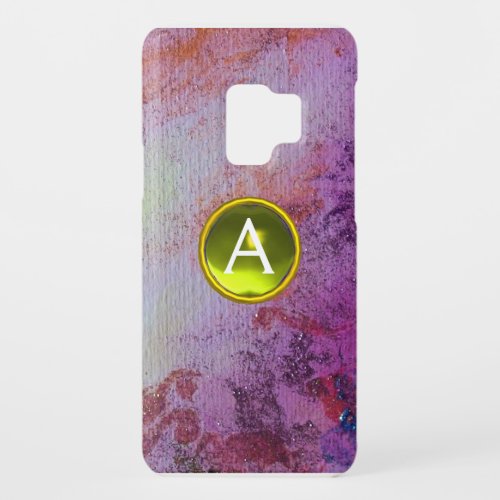 ABSTRACT GEM MONOGRAM purple yellow Case_Mate Samsung Galaxy S9 Case