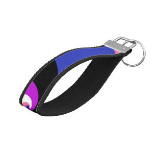 Abstract Genderfluid Pride Flag Wrist Keychain