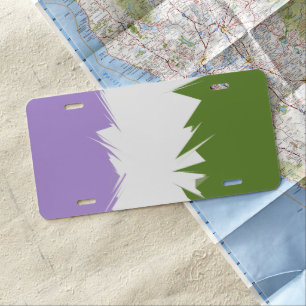 Abstract  Genderqueer Pride Flag      License Plate