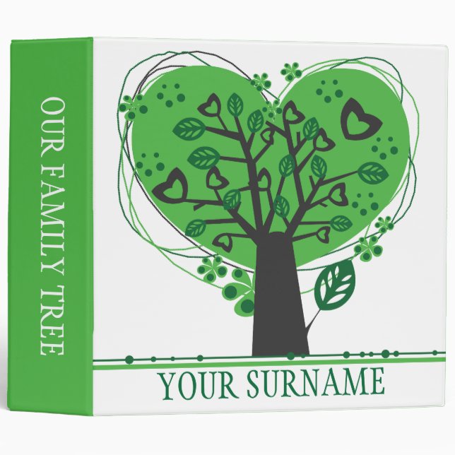 Abstract Genealogy Family Tree Binder (Front/Spine)