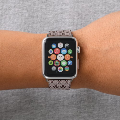 Abstract generative lacy pastel pink morph pattern apple watch band