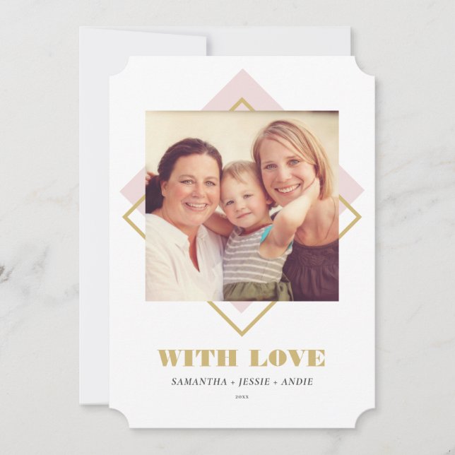 Abstract Geo Minimal Holiday Card (Front)