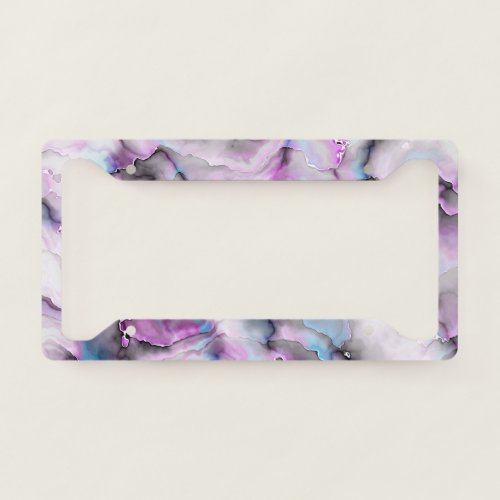 Abstract Geode Art License Plate Frame