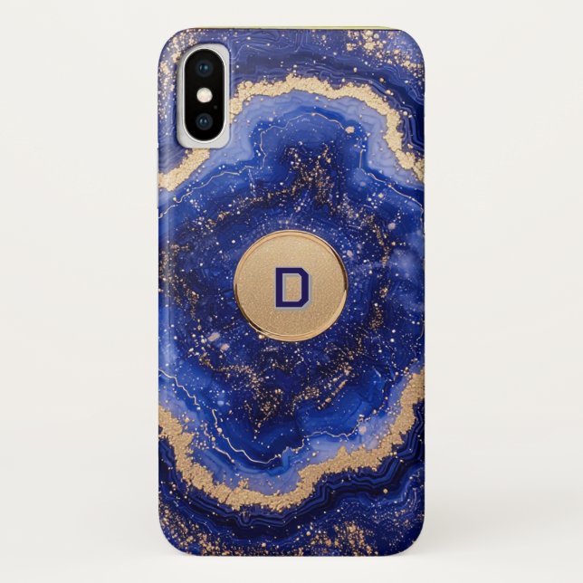 Abstract Geode Design With Rose Gold Accents Case-Mate iPhone Case (Back)
