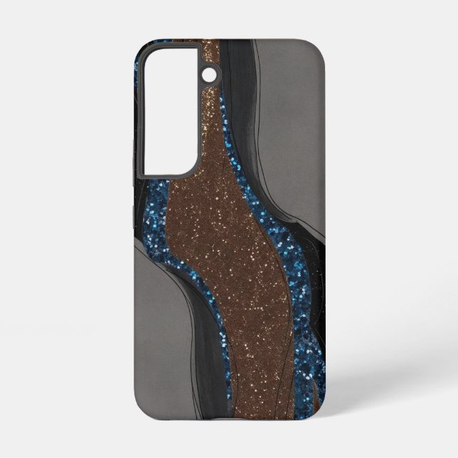 Abstract Geode Glitter Samsung Galaxy Case (Back)