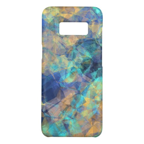 Abstract Geologic Crystal Pattern Blue Green Gold Case_Mate Samsung Galaxy S8 Case