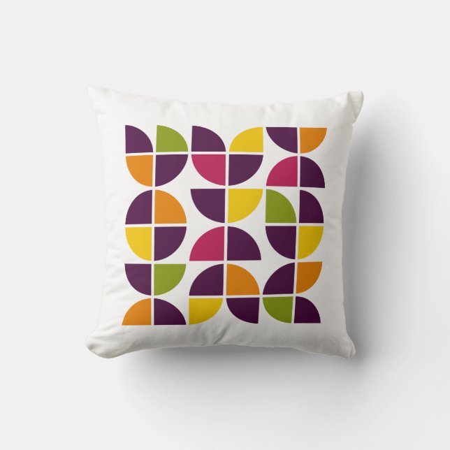 Abstract Geometric 110421v2 Throw Pillow (Front)