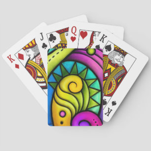 Abstract geometric #2 poker cards