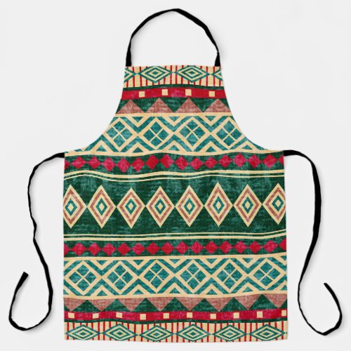 Abstract Geometric African Style Pattern Apron
