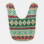 Abstract Geometric African Style Pattern Baby Bib