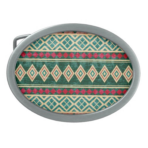 Abstract Geometric African Style Pattern Belt Buckle