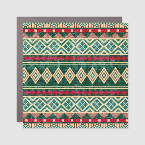 Abstract Geometric African Style Pattern Car Magnet