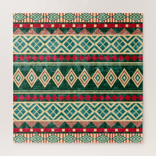 Abstract Geometric African Style Pattern Jigsaw Puzzle